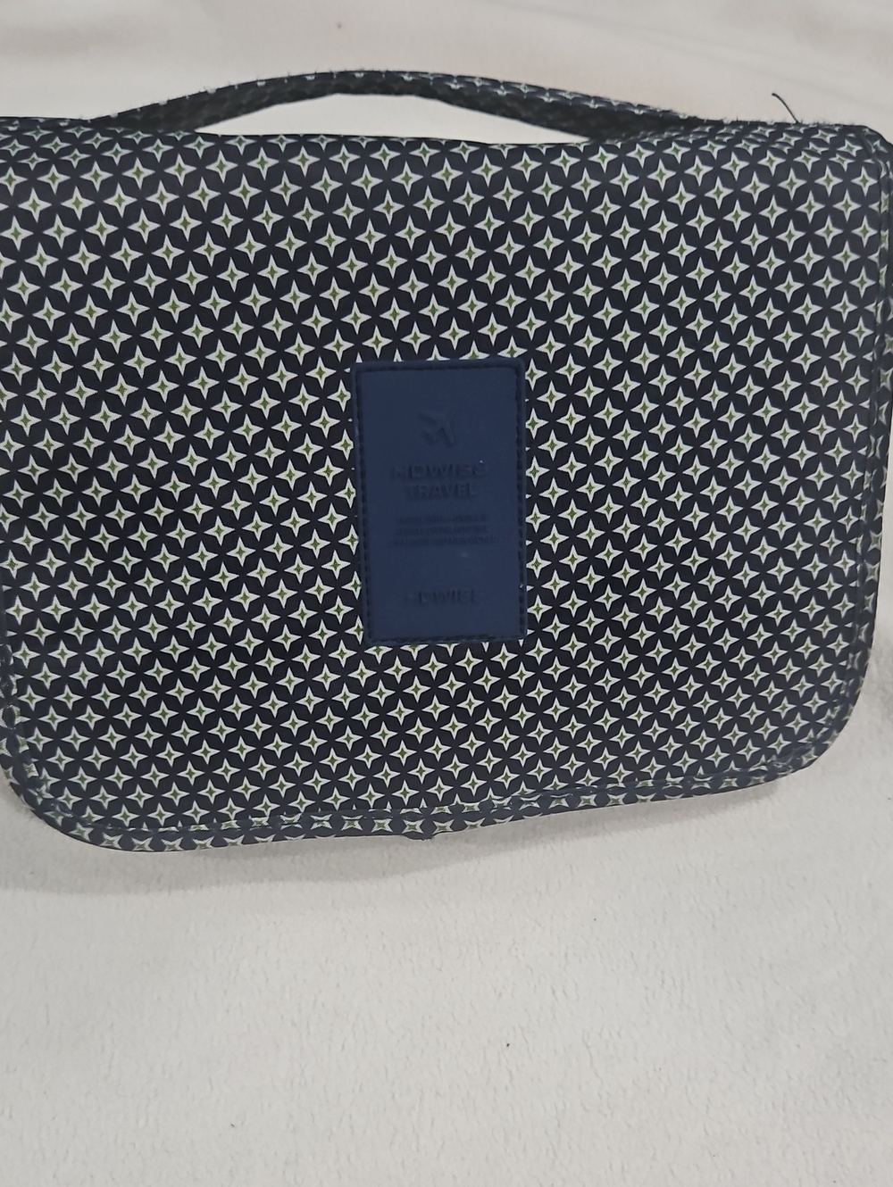 Preowned HDWISS TRAVEL... Navy Star-Print Toiletry Bag for Men